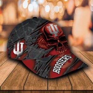 Personalized Indiana Hoosiers Skull Custom Cap