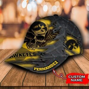 Personalized Iowa Hawkeyes 3D Skull Cap Hat