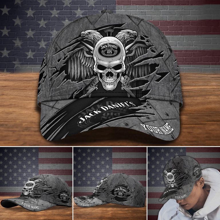 Personalized-Jack-Daniel-Eagle-Skull-Wings-Custom-Cap-1