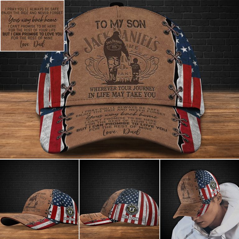 Personalized-Jack-Daniel-To-My-Son-Custom-Cap-1