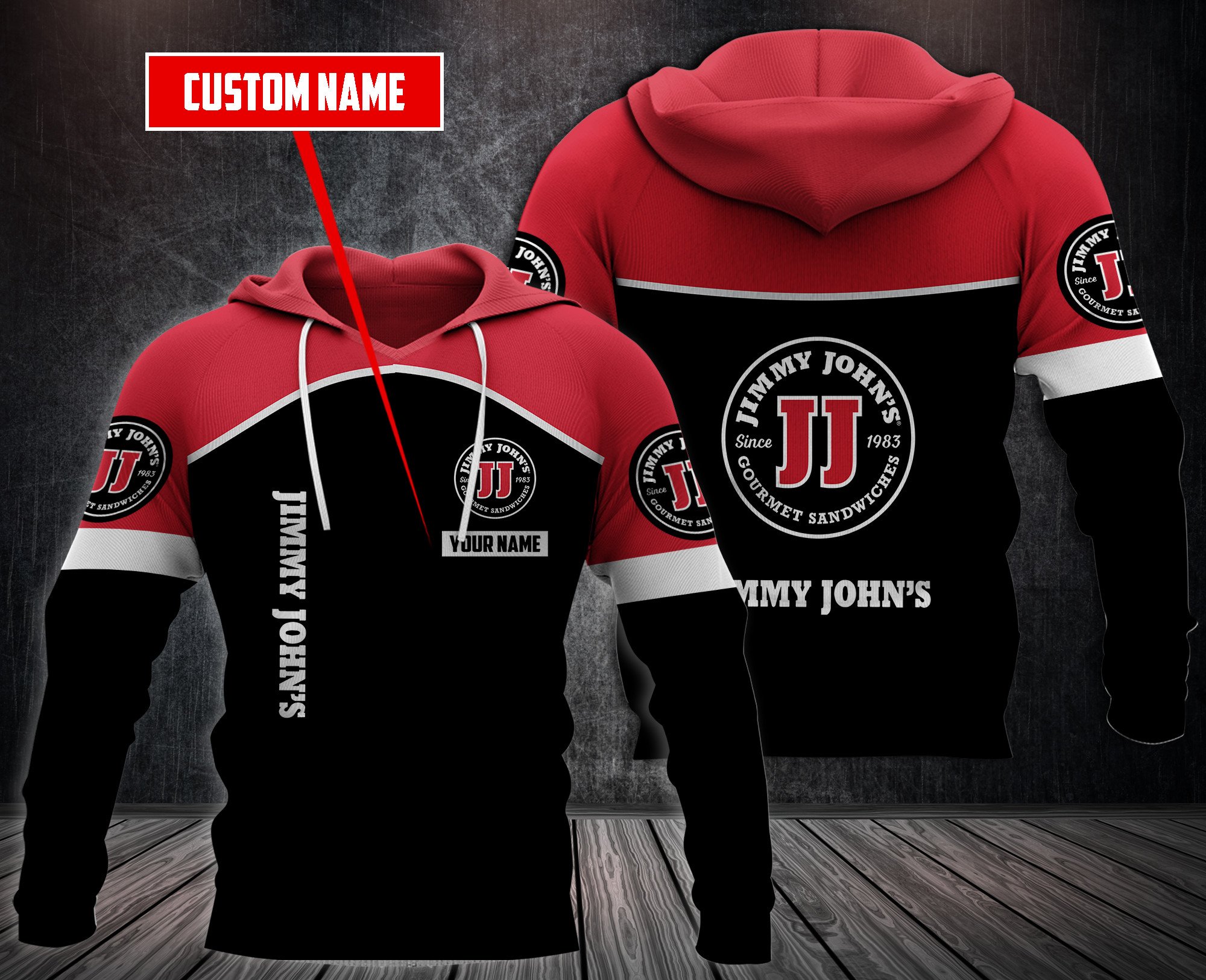 Personalized Jimmy JohnS Custom 3D Fleece Hoodie Hoodie Personalized Jimmy JohnS Custom 3D Fleece Hoodie Hoodie