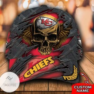 Personalized Kansas City Chiefs Nfl Skull Hat Cap