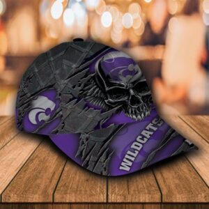 Personalized Kansas State Wildcats Skull Custom Cap