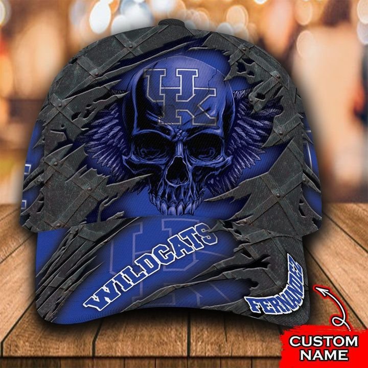 Personalized-Kentucky-Wildcats-3D-Skull-Cap-Hat-1