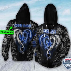 Personalized Kentucky Wildcats Dragon Ncaa 3D Hoodie T Shirt