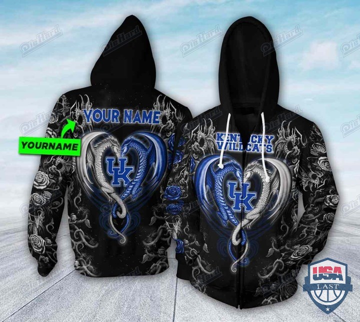 Personalized Kentucky Wildcats Dragon Ncaa 3D Hoodie T Shirt Personalized Kentucky Wildcats Dragon Ncaa 3D Hoodie T Shirt