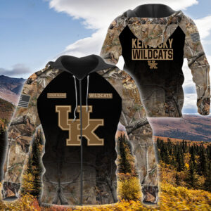 Personalized Kentucky Wildcats Hunting Camo Custom 3D Shirt Hoodie