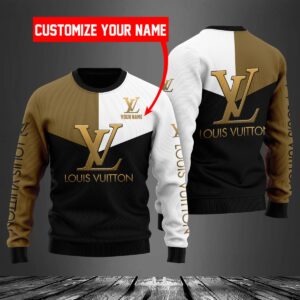Personalized Louis Vuitton Black Brown White 3D Shirt Hoodie