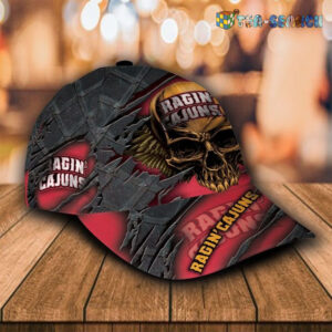 Personalized Louisiana Ragin Cajuns 3D Skull Cap Hat