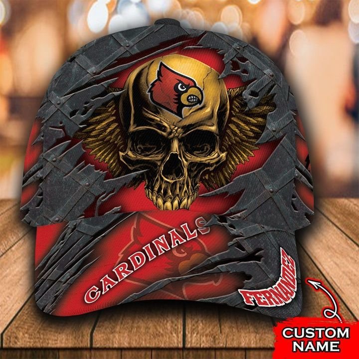 Personalized-Louisville-Cardinals-3D-Skull-Cap-Hat-1