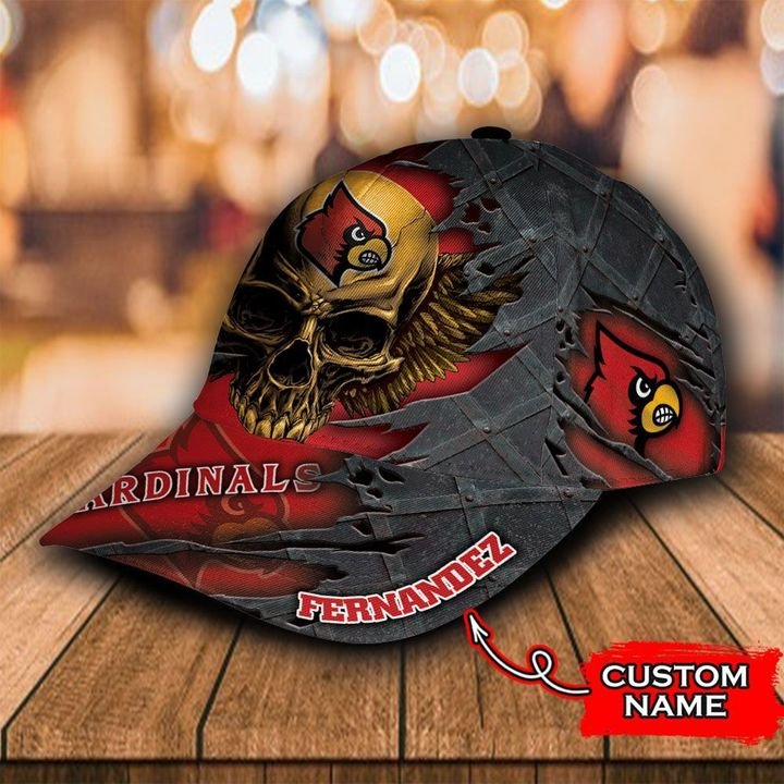 Personalized Louisville Cardinals 3D Skull Cap Hat Personalized Louisville Cardinals 3D Skull Cap Hat