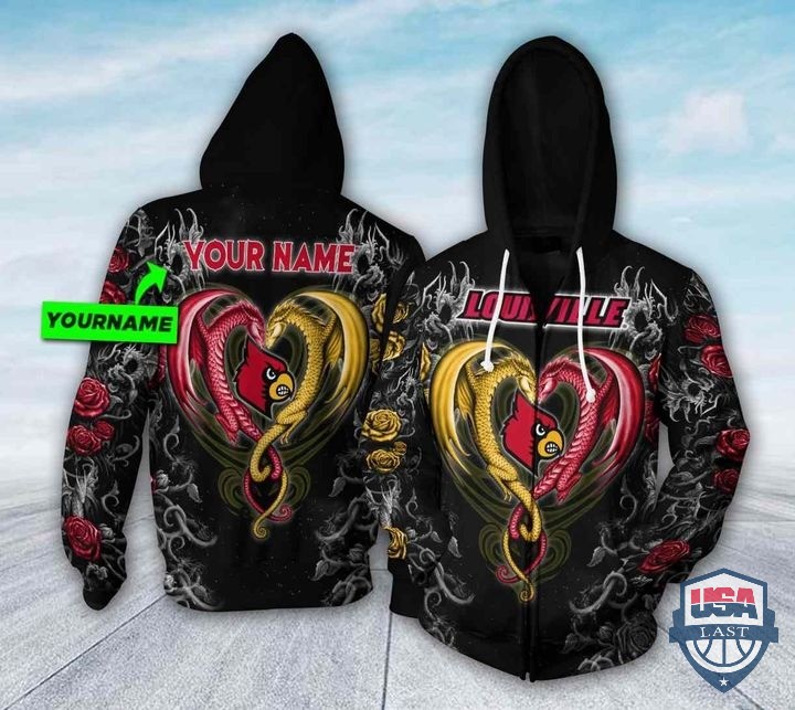 Personalized Louisville Cardinals Dragon Ncaa 3D Hoodie T Shirt Personalized Louisville Cardinals Dragon Ncaa 3D Hoodie T Shirt