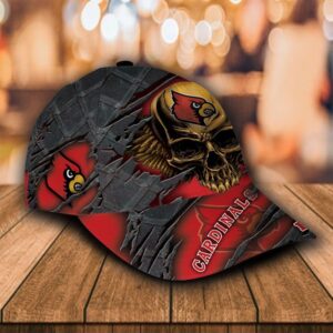 Personalized Louisville Cardinals Skull Custom Cap