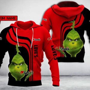 Personalized LoveS Grinch Custom All Over Print 3D Hoodie