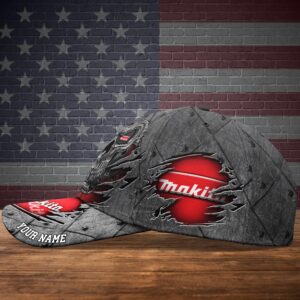 Personalized Makita Skull Red Custom Cap