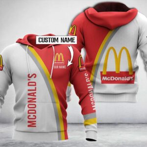 Personalized McdonaldS White Red Custom All Over Print 3D Hoodie