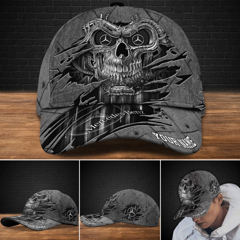 Personalized-Mercedes-Benz-Skull-Custom-Cap-1