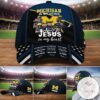 Personalized Michigan Wolverines In My Veins Jesus In My Heart Cap Custom Baseball Classic Cap