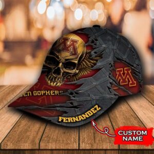 Personalized Minnesota Golden Gophers 3D Skull Cap Hat