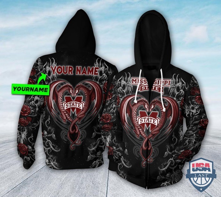 Personalized Mississippi State Bulldogs Dragon Ncaa 3D Hoodie T Shirt Personalized Mississippi State Bulldogs Dragon Ncaa 3D Hoodie T Shirt
