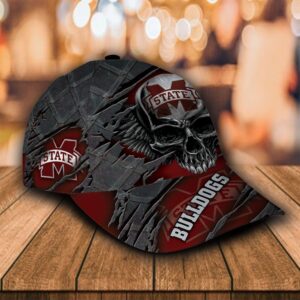 Personalized Mississippi State Bulldogs Skull Custom Cap