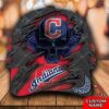 Personalized Mlb Cleveland Indians 3D Skull Custom Name Cap