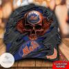 Personalized Mlb New York Mets 3D Skull Hat Cap