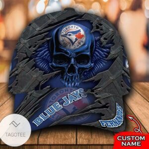 Personalized Mlb Toronto Blue Jays 3D Skull Hat Cap