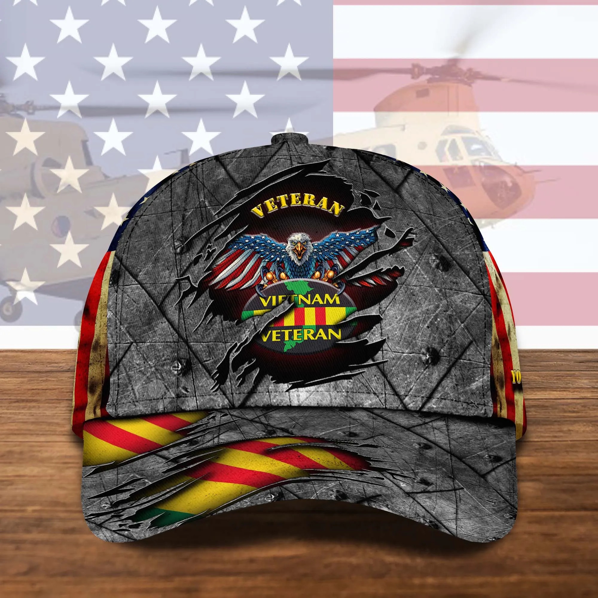 Personalized Name Vietnam Veteran Classic Hat Cap Personalized Name Vietnam Veteran Classic Hat Cap