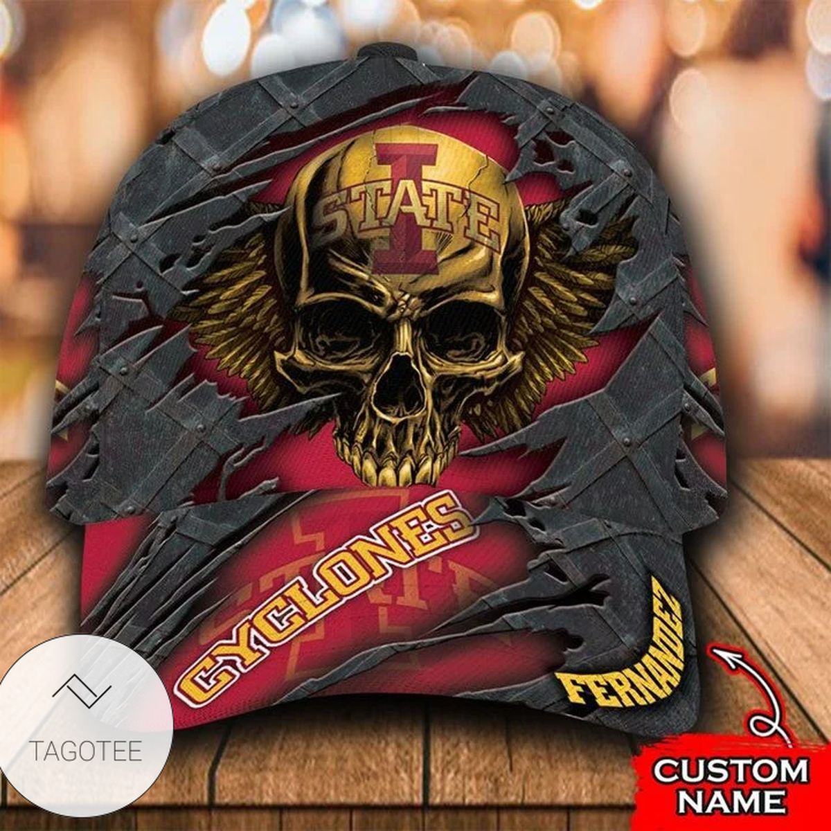 Personalized Ncaa D3 Iowa State Cyclones 3D Skull Hat Cap Personalized Ncaa D3 Iowa State Cyclones 3D Skull Hat Cap