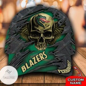 Personalized Ncaa D3 Uab Blazers 3D Skull Hat Cap
