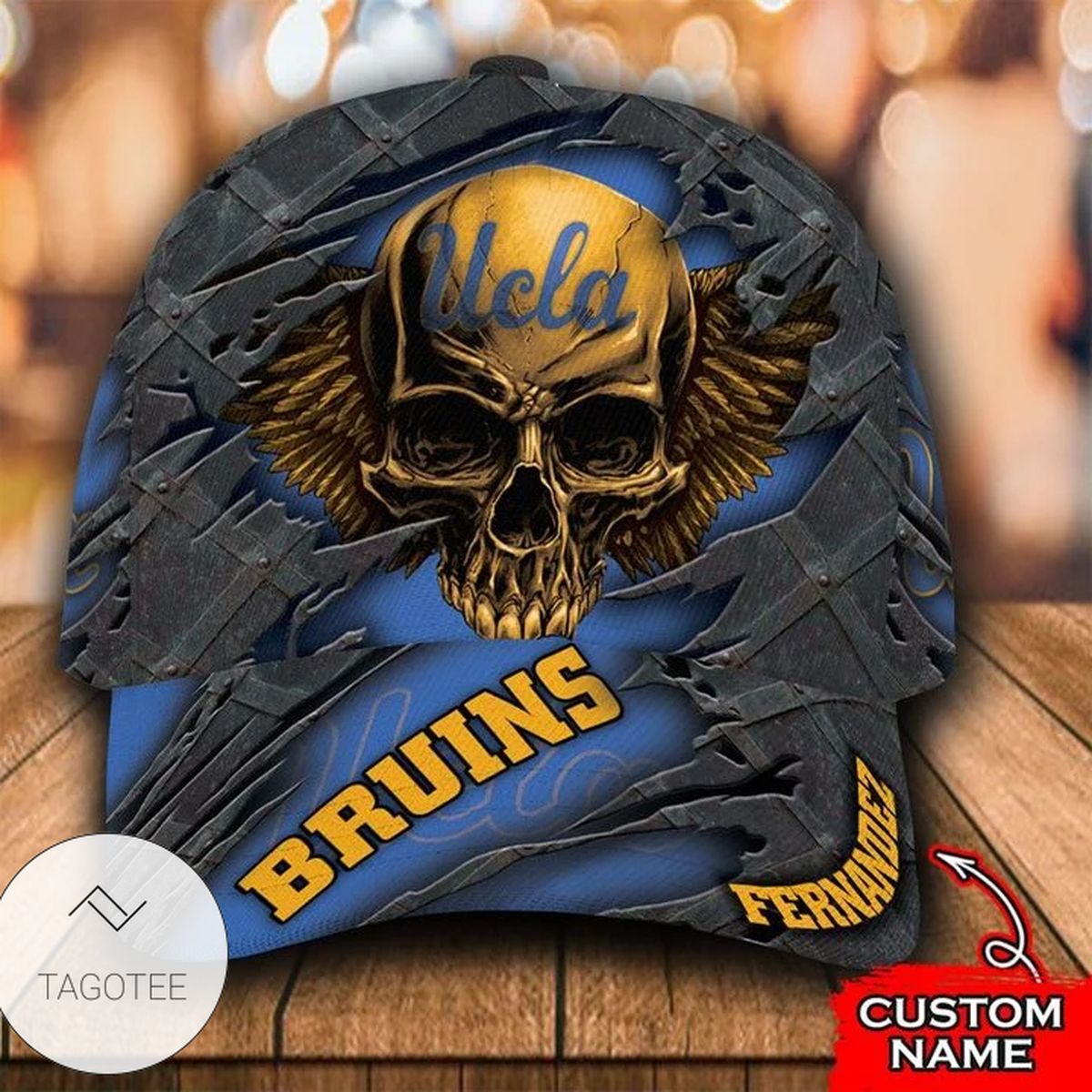 Personalized Ncaa D3 Ucla Bruins 3D Skull Hat Cap Personalized Ncaa D3 Ucla Bruins 3D Skull Hat Cap