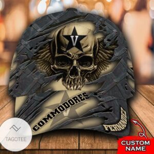 Personalized Ncaa D3 Vanderbilt Commodores 3D Skull Hat Cap