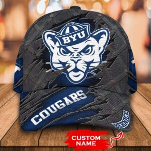Personalized Ncaa1 Byu Cougars 3D Mascost Custom Name Cap
