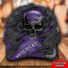 Personalized Ncaa1 Kansas State Wildcats 3D Skull Custom Name Cap