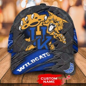 Personalized Ncaa1 Kentucky Wildcats 3D Mascost Custom Name Cap