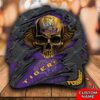 Personalized Ncaa1 Lsu Tigers 3D Skull Custom Name Cap