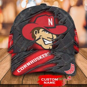 Personalized Ncaa1 Nebraska Cornhuskers 3D Mascost Custom Name Cap