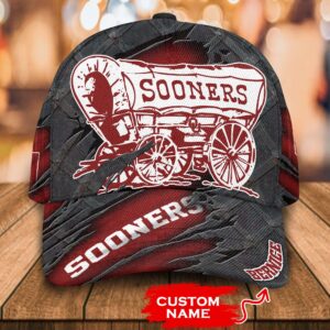 Personalized Ncaa1 Oklahoma Sooners 3D Mascost Custom Name Cap