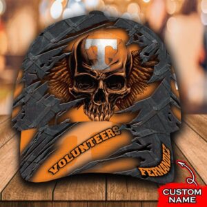 Personalized Ncaa1 Tennessee Volunteers 3D Skull Custom Name Cap