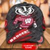 Personalized Ncaa1 Wisconsin Badgers 3D Mascost Custom Name Cap