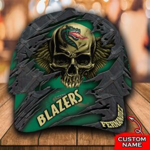 Personalized Ncaa3 Uab Blazers 3D Skull Custom Name Cap