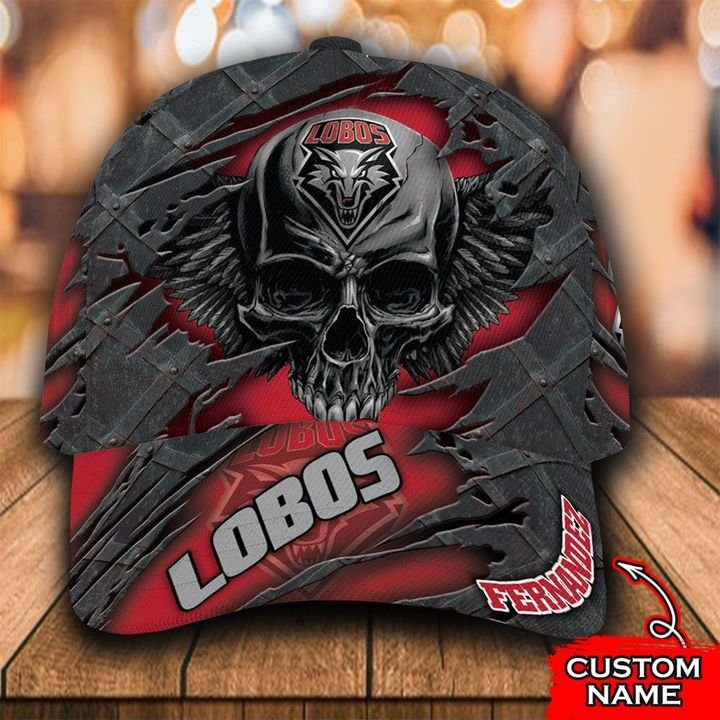 Personalized-New-Mexico-Lobos-3D-Skull-Cap-Hat-1