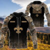 Personalized New Orleans Saints Nfl Hunting Camo Custom 3D Shirt Hoodie