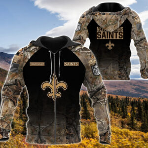 Personalized New Orleans Saints Nfl Hunting Camo Custom 3D Shirt Hoodie