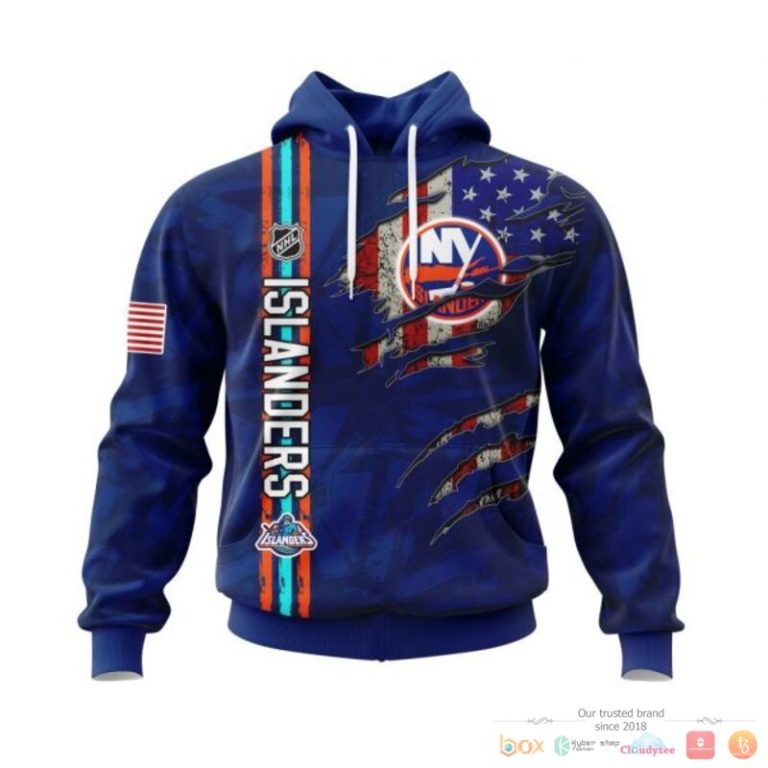 Personalized-New-York-Islanders-With-American-Flag-3D-Shirt-Hoodie-1