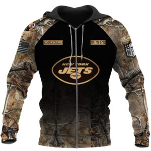 Personalized New York Jets Nfl Hunting Camo Custom 3D Shirt Hoodie