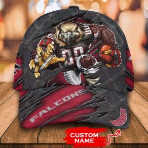 Personalized Nfl Atlanta Falcons 3D Mascost Custom Name Cap