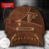 Personalized Nfl Atlanta Falcons Leather Zipper Print Hat Cap