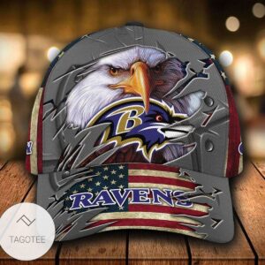 Personalized Nfl Baltimore Ravens 3D Eagle Hat Cap